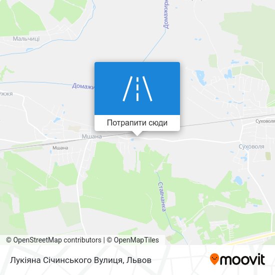 Карта Лукіяна Січинського Вулиця