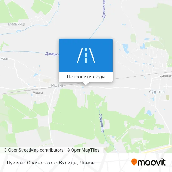 Карта Лукіяна Січинського Вулиця