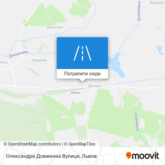 Карта Олександра Довженка Вулиця