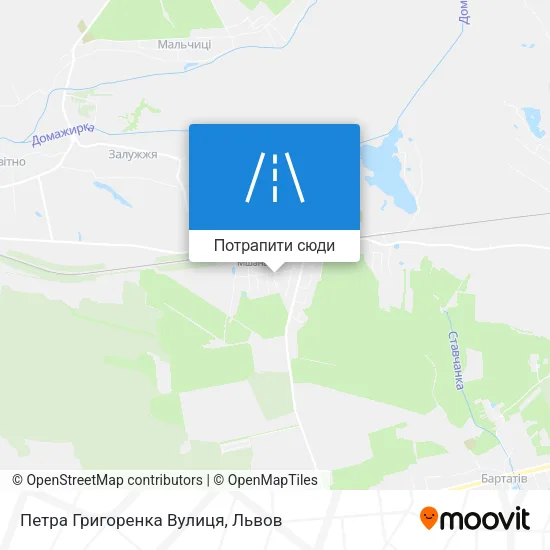 Карта Петра Григоренка Вулиця