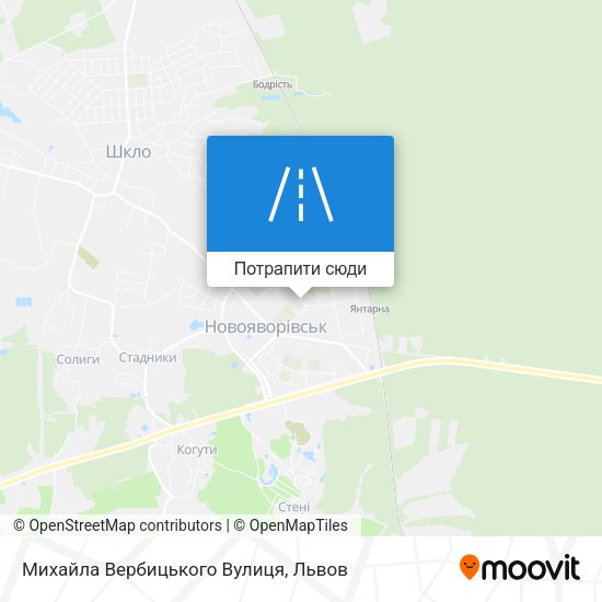 Карта Михайла Вербицького Вулиця