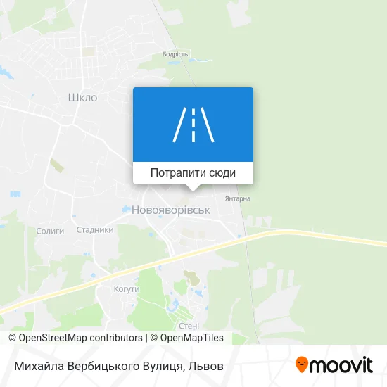 Карта Михайла Вербицького Вулиця