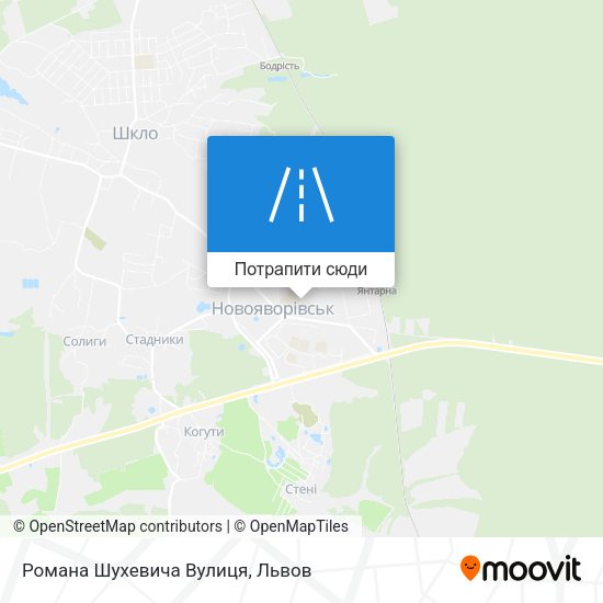Карта Романа Шухевича Вулиця