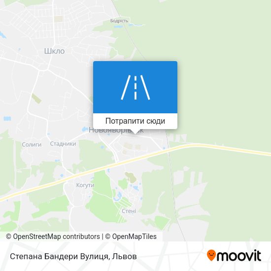 Карта Степана Бандери Вулиця
