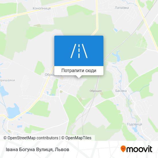 Карта Івана Богуна Вулиця