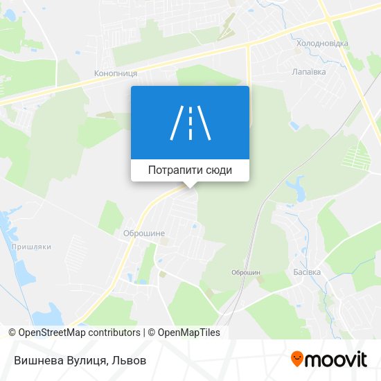 Карта Вишнева Вулиця