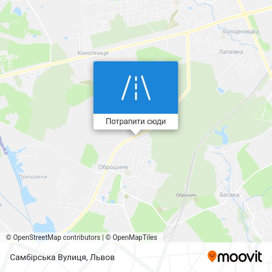 Карта Самбірська Вулиця