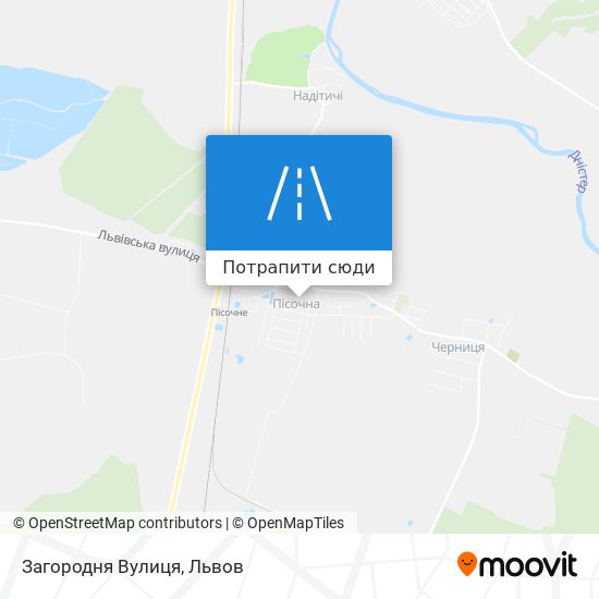 Карта Загородня Вулиця