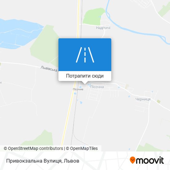 Карта Привокзальна Вулиця