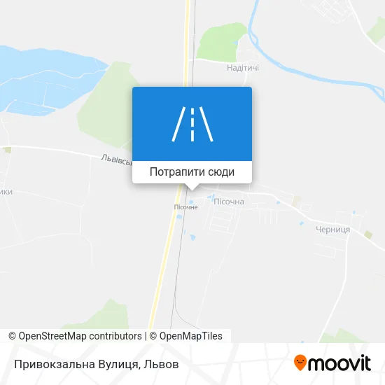 Карта Привокзальна Вулиця