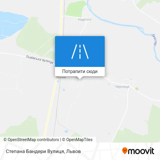 Карта Степана Бандери Вулиця