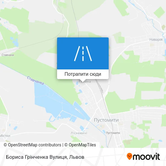 Карта Бориса Грінченка Вулиця
