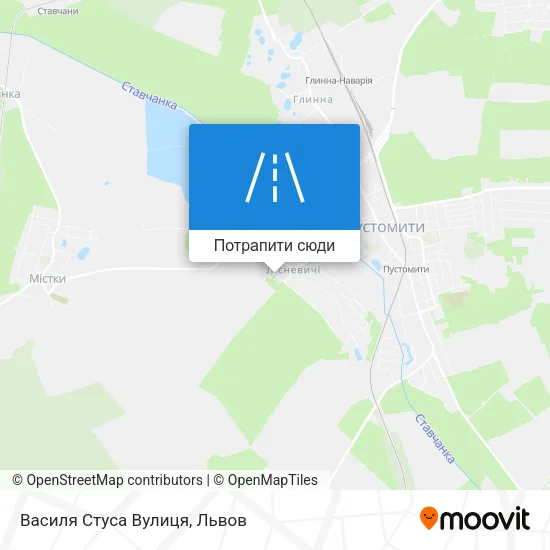 Карта Василя Стуса Вулиця