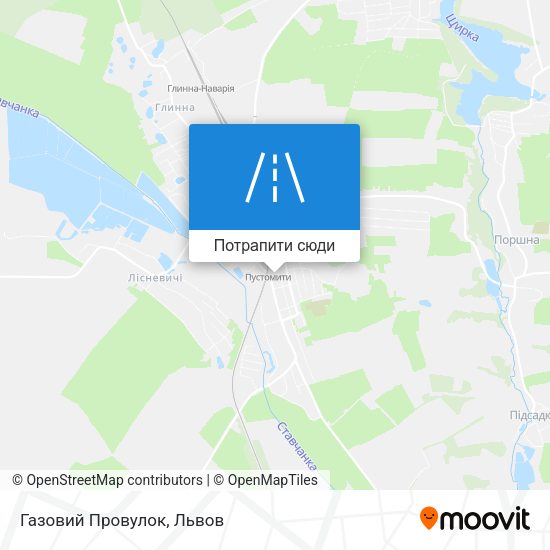 Карта Газовий Провулок