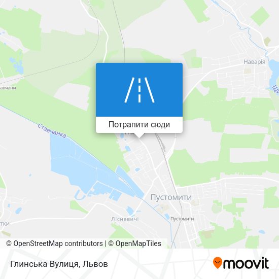 Карта Глинська Вулиця