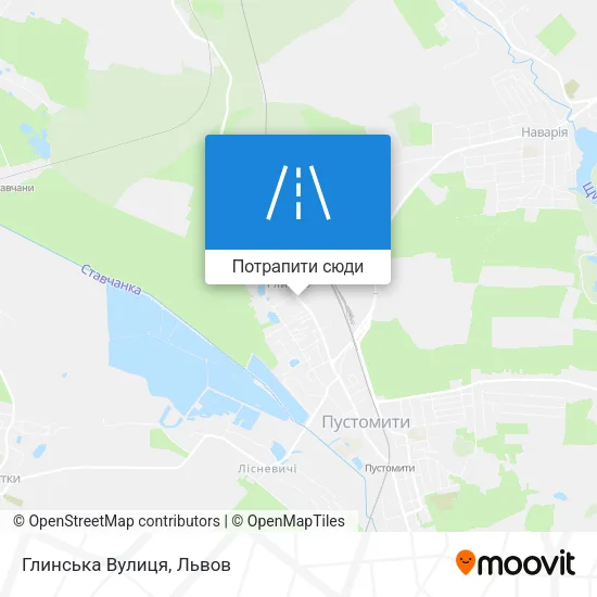 Карта Глинська Вулиця