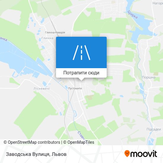 Карта Заводська Вулиця