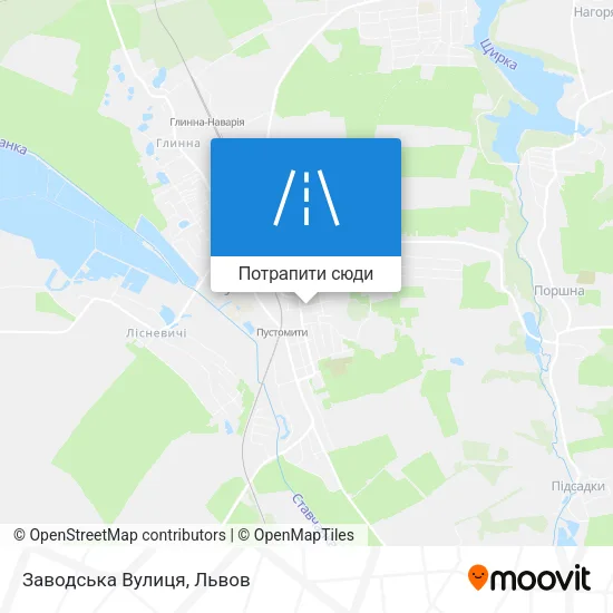 Карта Заводська Вулиця