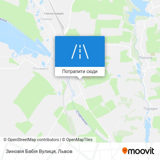 Карта Зиновія Бабія Вулиця
