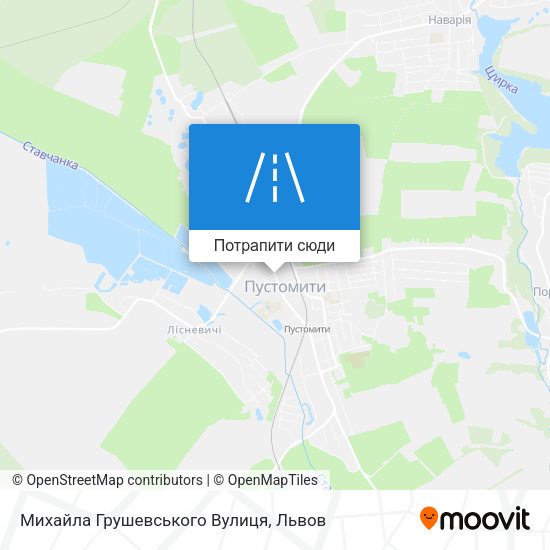 Карта Михайла Грушевського Вулиця