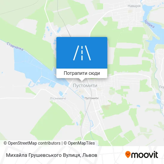 Карта Михайла Грушевського Вулиця