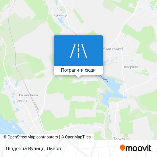 Карта Південна Вулиця