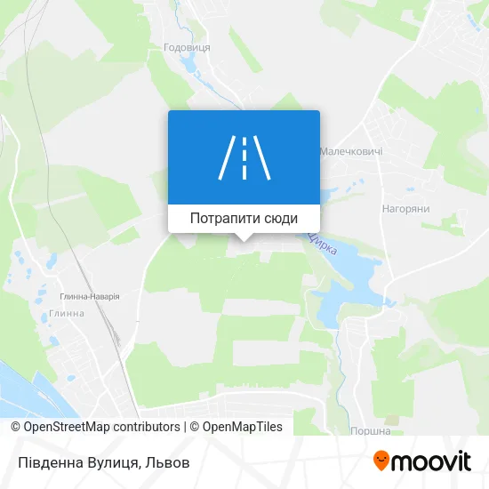 Карта Південна Вулиця