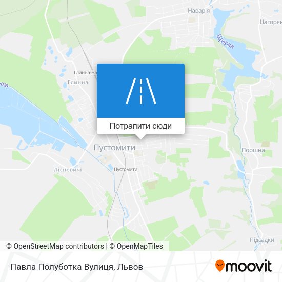 Карта Павла Полуботка Вулиця