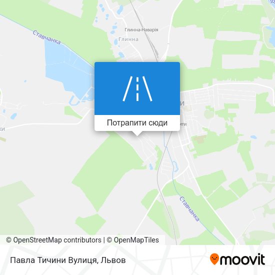 Карта Павла Тичини Вулиця