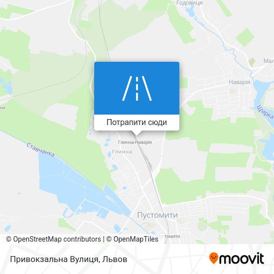Карта Привокзальна Вулиця