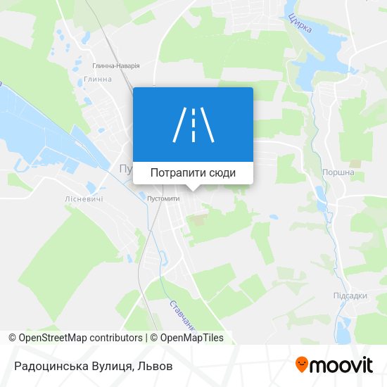 Карта Радоцинська Вулиця