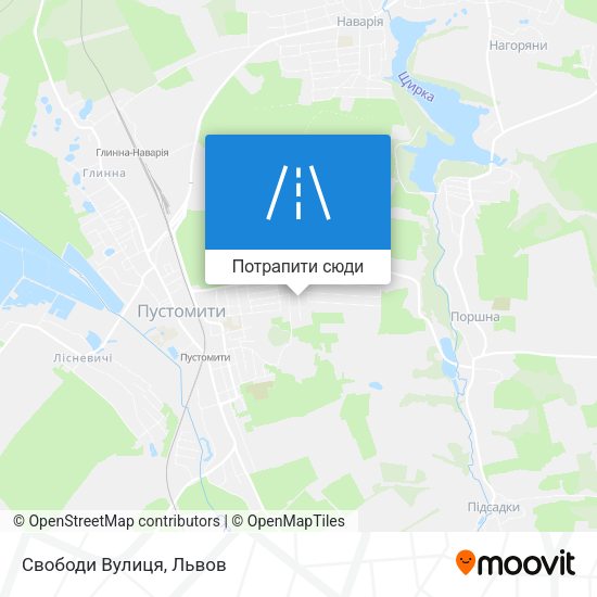 Карта Свободи Вулиця