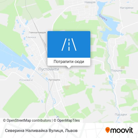 Карта Северина Наливайка Вулиця