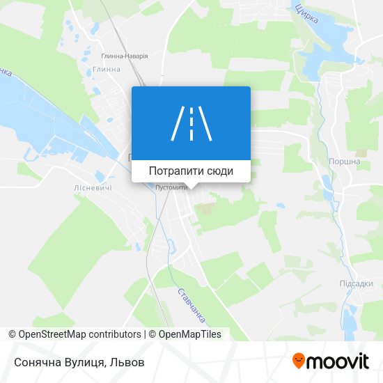 Карта Сонячна Вулиця