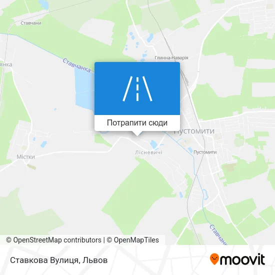 Карта Ставкова Вулиця
