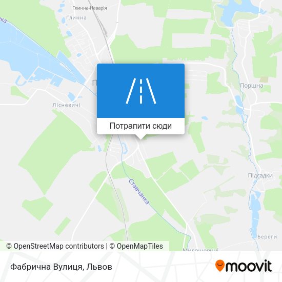 Карта Фабрична Вулиця
