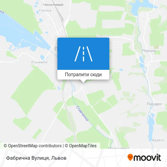 Карта Фабрична Вулиця