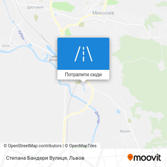 Карта Степана Бандери Вулиця