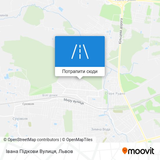 Карта Івана Підкови Вулиця