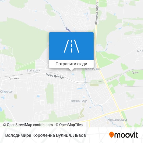 Карта Володимира Короленка Вулиця