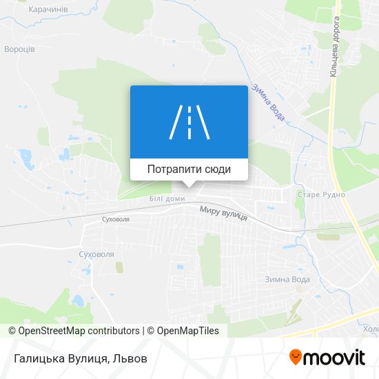 Карта Галицька Вулиця