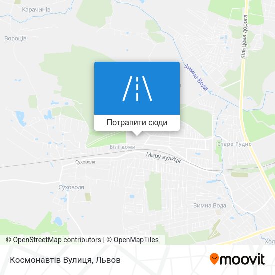 Карта Космонавтів Вулиця