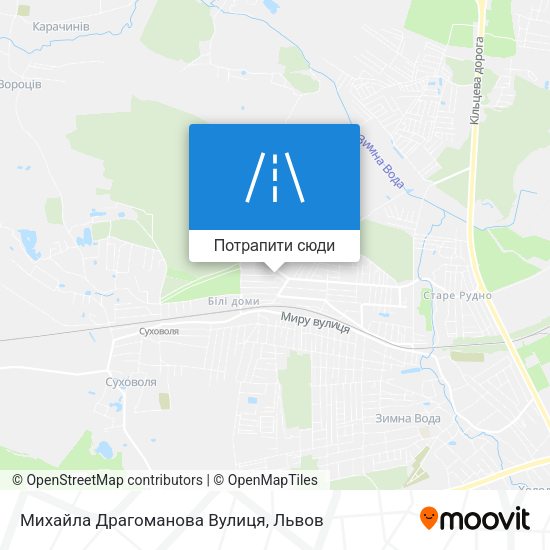 Карта Михайла Драгоманова Вулиця