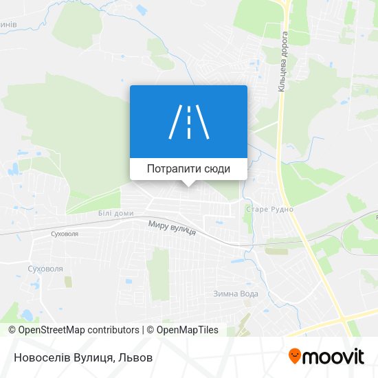 Карта Новоселів Вулиця