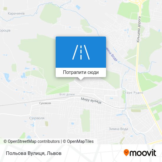 Карта Польова Вулиця