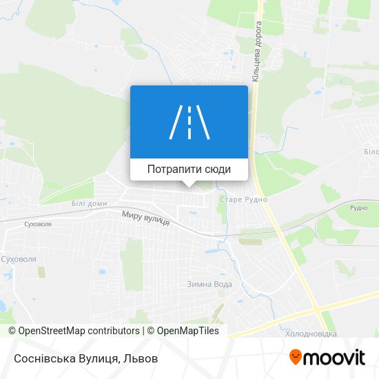Карта Соснівська Вулиця