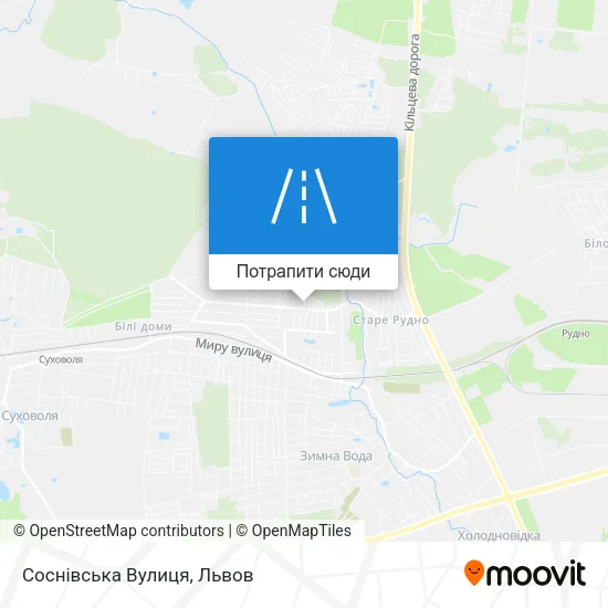 Карта Соснівська Вулиця