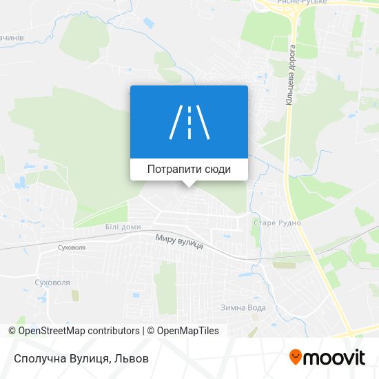 Карта Сполучна Вулиця
