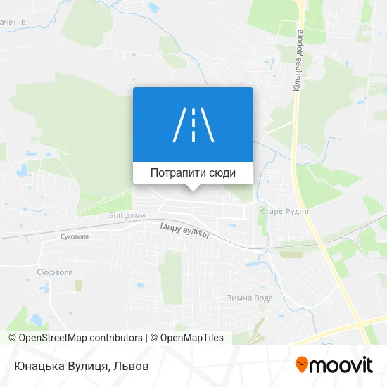 Карта Юнацька Вулиця