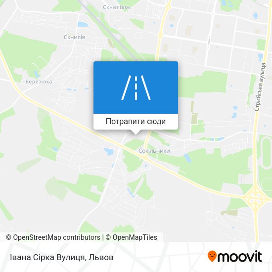 Карта Івана Сірка Вулиця